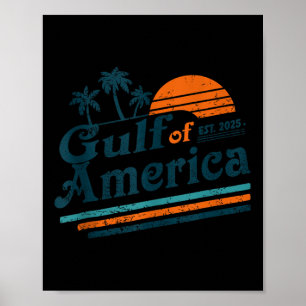 Poster Drapeau Américain G 2025 Du Golfe Des Etats-Unis E