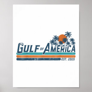 Poster Drapeau Américain G 2025 Du Golfe Des Etats-Unis E