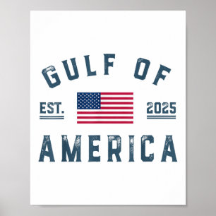 Poster Drapeau Américain Golfe Des Etats-Unis Est 2025
