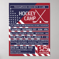 Drapeau américain, Hockey Camp Publicité