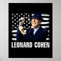 Drapeau américain Leonard Cohen