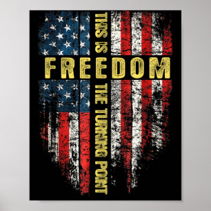 Poster Drapeau américain patriotique - C'est le tournant