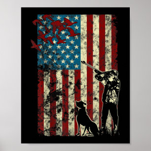 Poster Drapeau américain patriotique en détresse