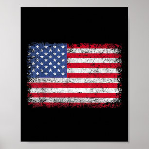 Poster Drapeau Américain Patriotique Pour Hommes Femmes E