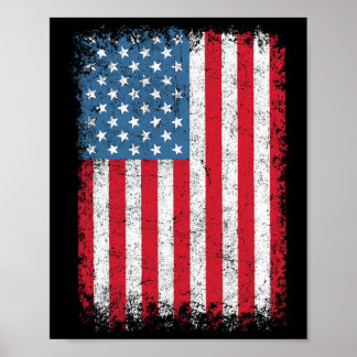 Poster Drapeau Américain Patriotique Pour Hommes Femmes E