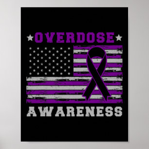 Poster Drapeau américain patriotique surdose de drogue Op