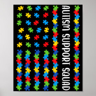 Poster Drapeau américain Puzzle de sensibilisation à l'au