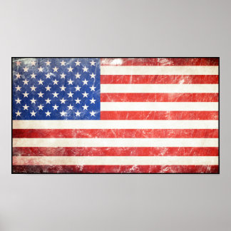 Poster Drapeau américain robuste
