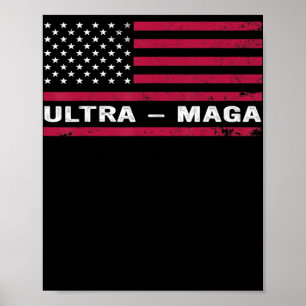 Poster Drapeau américain tenue Black American Fun Ultra