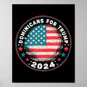 Poster Drapeau américain Trump 2024