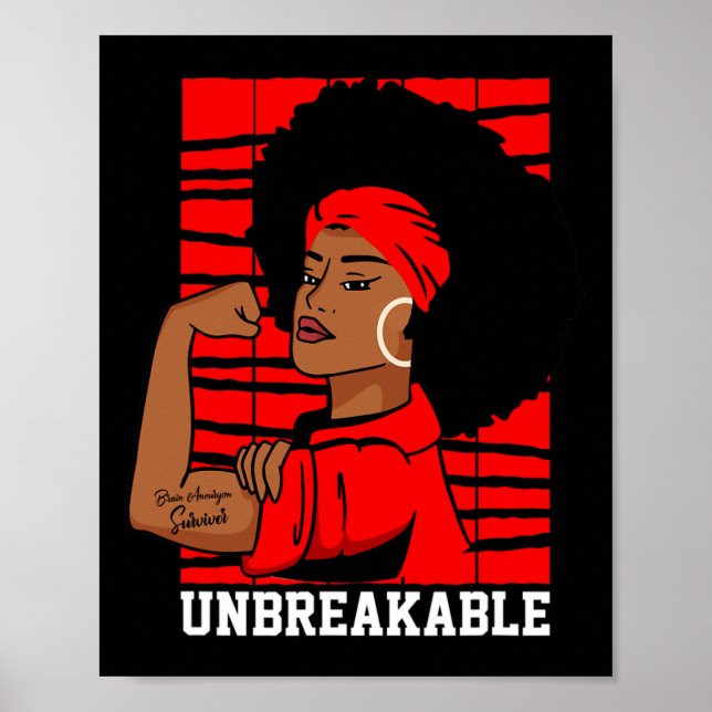 Poster Drapeau américain VIH sida Cerveau Aneurysme Attei (Devant)