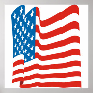 Poster Drapeau américain Vintage des années 80 de Corey T