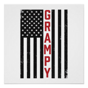Poster Drapeau américain vintage vectoriel patriotique de
