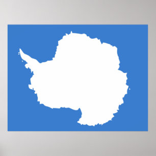 Poster Drapeau Antarctique