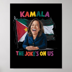 Poster Drapeau Anti Kamala Harris Palestine
