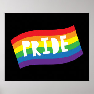 Poster Drapeau arc-en-ciel