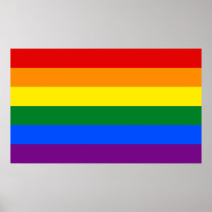 Poster Drapeau arc-en-ciel LGBT