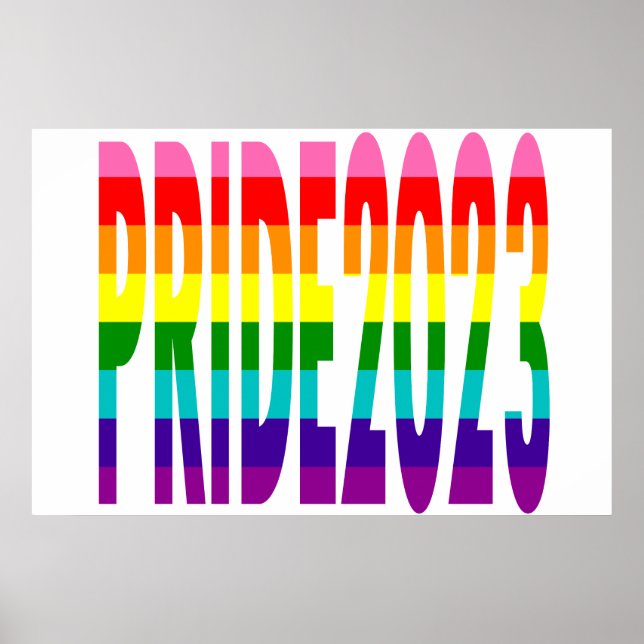 Poster Drapeau arc-en-ciel LGBT Original 8 Stripes Pride  (Devant)