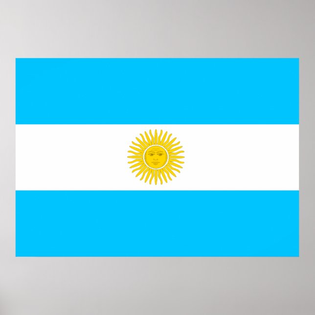 Poster Drapeau Argentine (Devant)