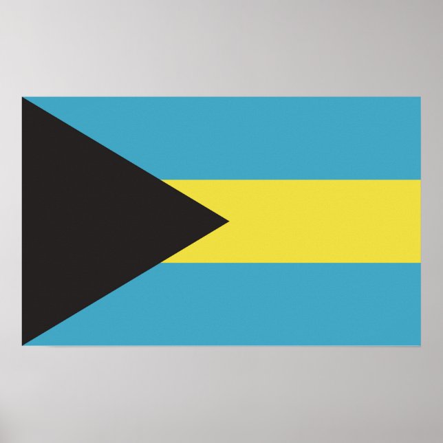 Poster Drapeau Bahamas (Devant)