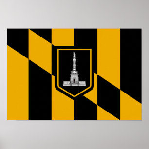 Poster Drapeau Baltimore