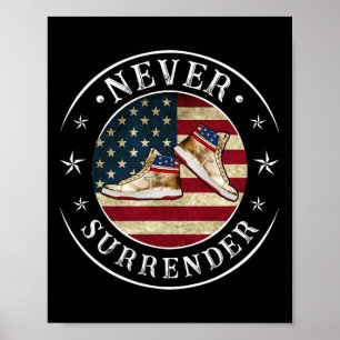Poster Drapeau Basket de l'or Trump 2024