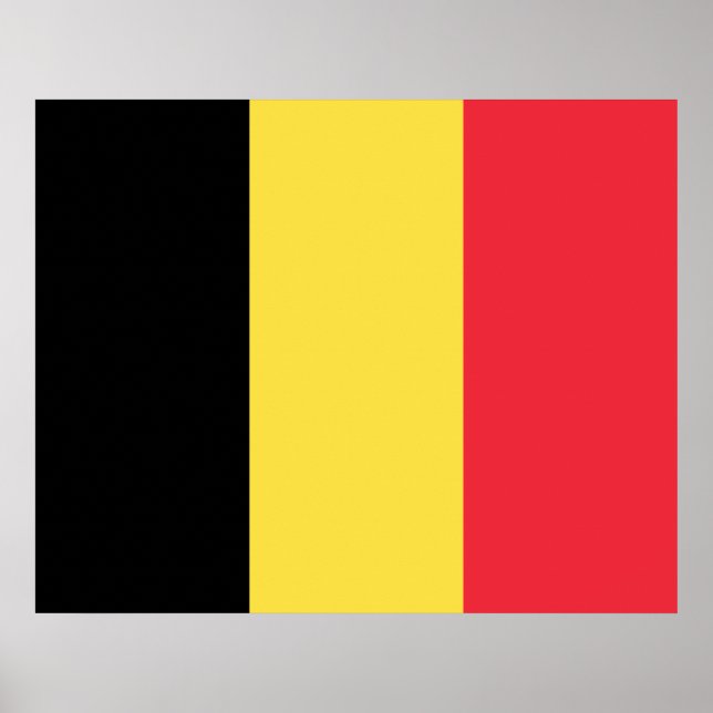 Poster Drapeau belge (Devant)