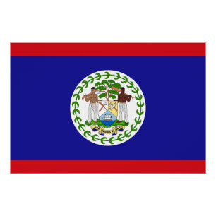 Poster Drapeau bélizien