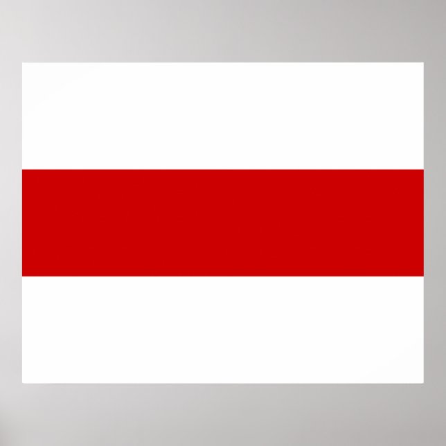 Poster Drapeau biélorusse (rouge et blanc) (Devant)