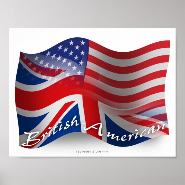 Poster Drapeau britannique-américain (Devant)