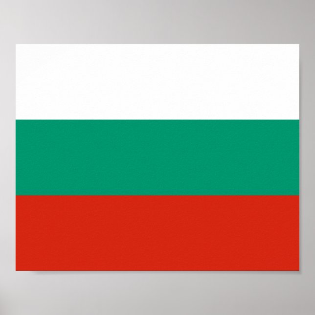 Poster Drapeau Bulgarie (Devant)