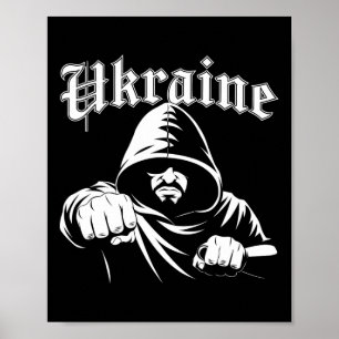 Poster Drapeau Cadeau Ukraine Ukraini Kiev Ukrainien Ukra