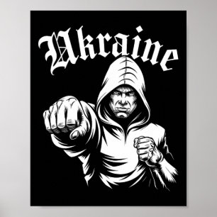 Poster Drapeau Cadeau Ukraine Ukraini Kiev Ukrainien Ukra