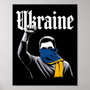 Poster Drapeau cadeau Ukraine Ukraini Kiev Ukrainien Ukra