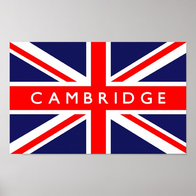 Poster Drapeau Cambridge UK (Devant)