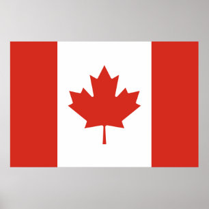 Poster Drapeau canadien (Feuille d'érable) (Canada)