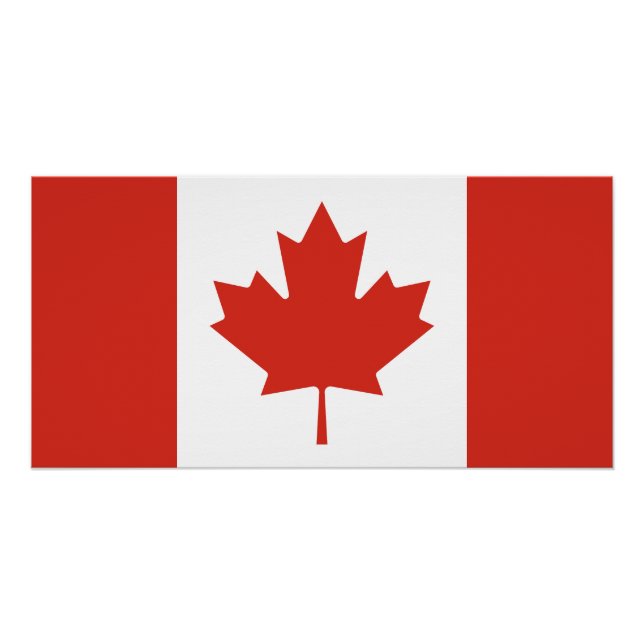 Poster Drapeau canadien patriotique (Devant)