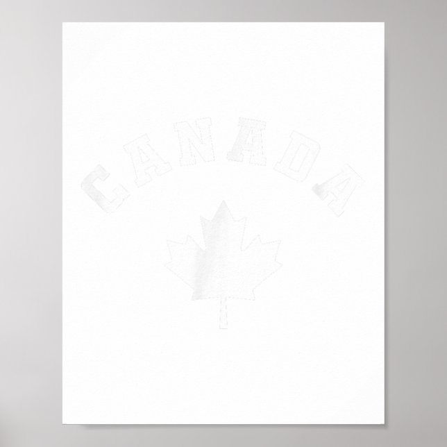 Poster Drapeau canadien Randonnée de pêche de vacances Sk (Devant)