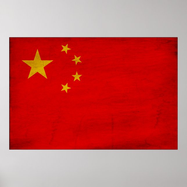 Poster Drapeau chinois (Devant)