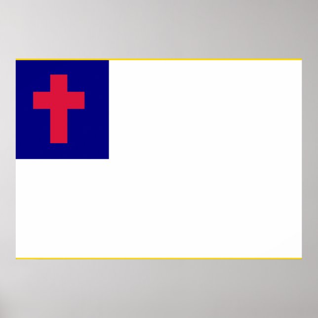 Poster Drapeau chrétien (Devant)