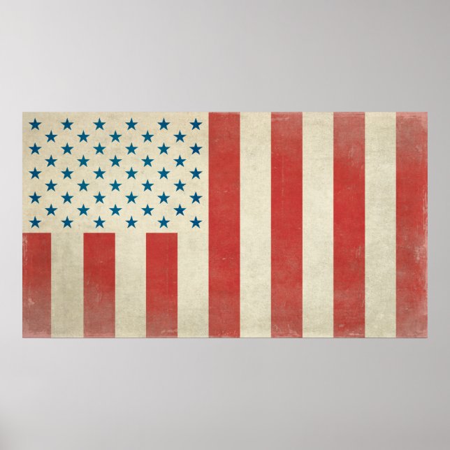 Poster Drapeau civil américain de la paix Imprimer (Devant)