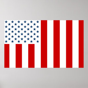 Poster Drapeau civil des États-Unis en temps de paix