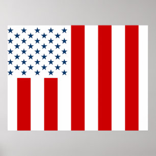 Poster Drapeau civil des États-Unis en temps de paix