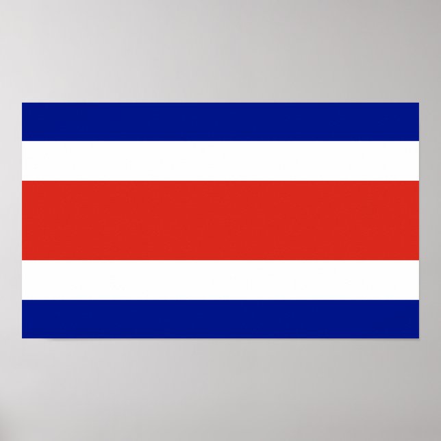 Poster Drapeau civil du Costa Rica (Devant)