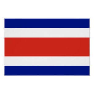 Poster Drapeau civil du Costa Rica