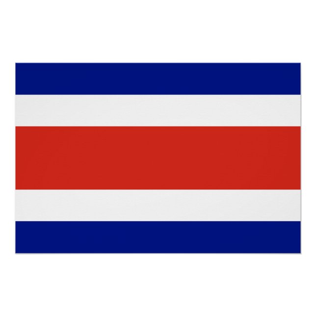 Poster Drapeau civil du Costa Rica (Devant)