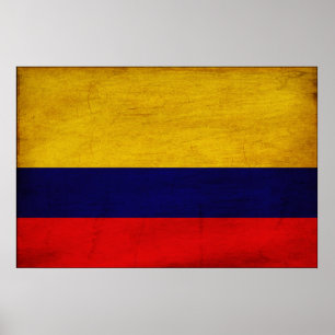 Poster Drapeau Colombie