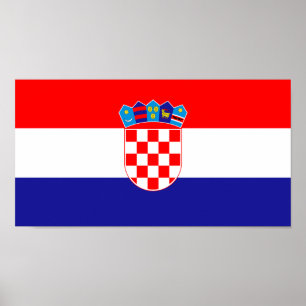 Poster Drapeau croate