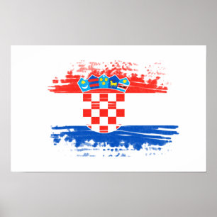 Poster Drapeau croate