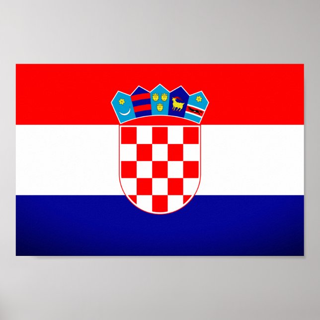 Poster Drapeau Croatie (Devant)